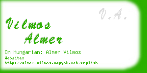 vilmos almer business card